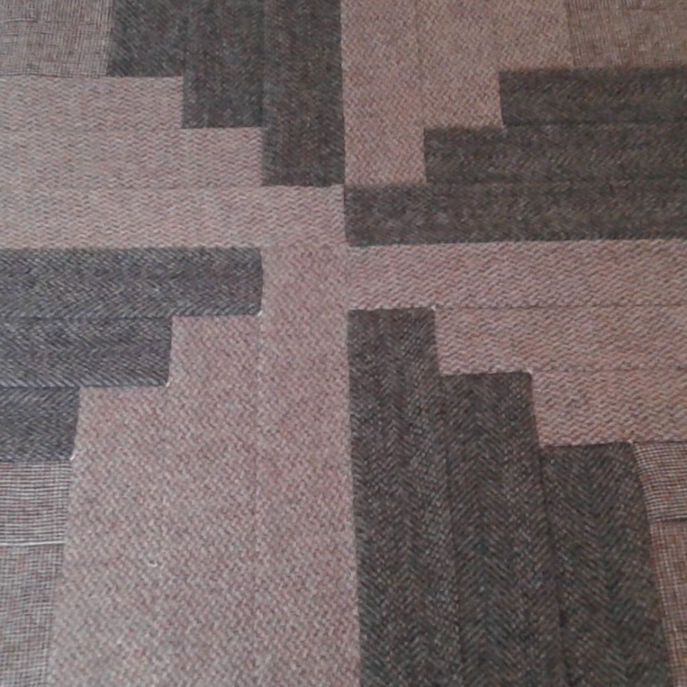 Hand Crafted Reversable Wool Blend & Flannel Farm House, Queen size, Quilt - Picture 12 of 16